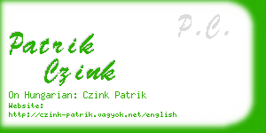 patrik czink business card